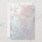 Pink Ornate Pearl and Floral Rehearsal Dinner Kaart (Achterkant)