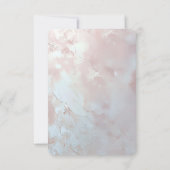 Pink Ornate Pearl and Floral RSVP Card (Achterkant)
