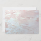 Pink Ornate Pearl and Floral Save The Date (Achterkant)