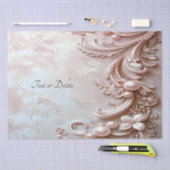 Pink Ornate Pearl and Floral Tissue Paper Tissuepapier (Craft)