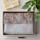 Pink Ornate Pearl and Floral Tissue Paper Tissuepapier (Geschenk)