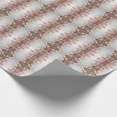 Pink Ornate Pearl and Floral Wrapping Paper Cadeaupapier (Hoek)