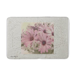 Pink Osteospernum Bath Mat