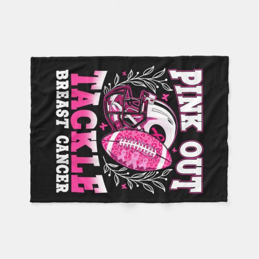 Pink Out Aanpak Borstkanker Bewustzijn Amerikaans  Fleece Deken (Voorkant (Horizontaal))