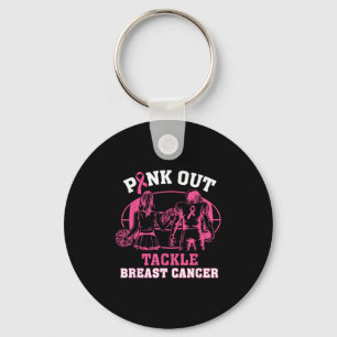 Pink Out Aanpak Borstkanker Bewustzijn Amerikaans Sleutelhanger