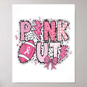 Pink Out Borstkanker Bewustzijn Voetbal Borst C Poster