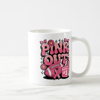 Pink Out Borstkanker Voetbal Ondersteuning Koffiemok