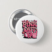 Pink Out Borstkanker Voetbal Ondersteuning Ronde Button 5,7 Cm (Voorkant /achterkant)