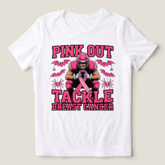 Pink Out Football Awareness Design Tri-Blend Shirt