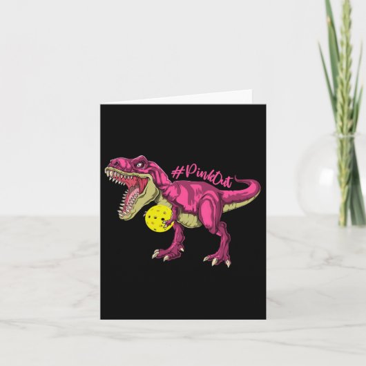 Pink Out T Rex en Picklebyll Byll borstkanker A Kaart (Voorkant)