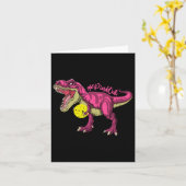Pink Out T Rex en Picklebyll Byll borstkanker A Kaart (Gele Bloem)