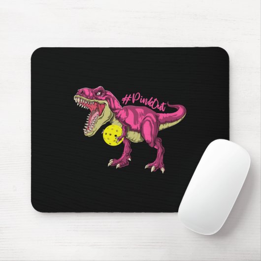 Pink Out T Rex en Picklebyll Byll borstkanker A Muismat (Met muis)