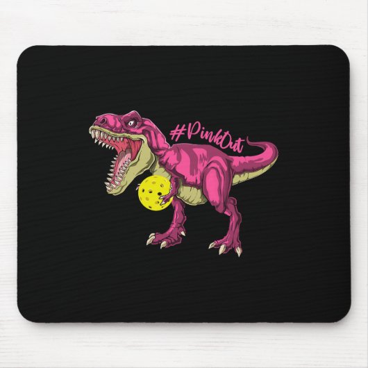 Pink Out T Rex en Picklebyll Byll borstkanker A Muismat (Voorkant)