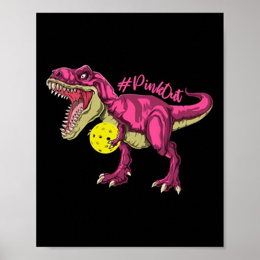 Pink Out T Rex en Picklebyll Byll borstkanker A Poster (Voorkant)