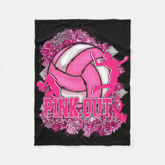 Pink Out Volleybal Pink Ribbon Borstkanker Award Fleece Deken