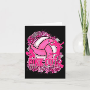 Pink Out Volleybal Pink Ribbon Borstkanker Award Kaart