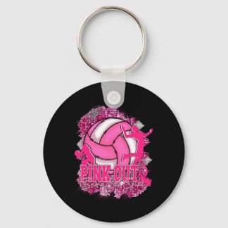Pink Out Volleybal Pink Ribbon Borstkanker Award Sleutelhanger