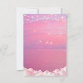Pink Outer Space Little Explorer Baby shower Bedankkaart (Achterkant)