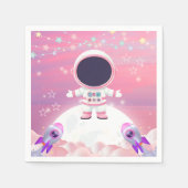 Pink Outer Space Little Explorer Baby shower Servet (Voorkant)