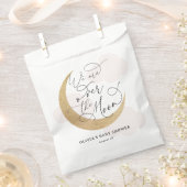 Pink Over the Moon Baby shower Bedankzakje (Geknipt)