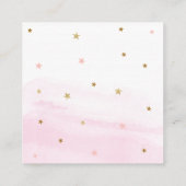 Pink Over the Moon Boeken voor Baby Insert Vierkante Visitekaartje (Achterkant)