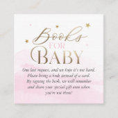 Pink Over the Moon Boeken voor Baby Insert Vierkante Visitekaartje (Voorkant)