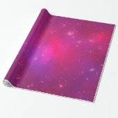 Pink Overlay Galaxy Cluster Cadeaupapier (Uitgerold)