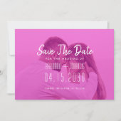 Pink Overlay Photo  Save The Date (Voorkant)