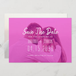 Pink Overlay Photo  Save The Date