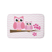 Pink Owl Chevron Badmat (Voorkant)