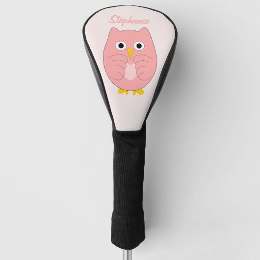 Pink Owl Design Golfheadcover (Voorkant)