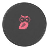 Pink Owl Hockey Puck (Voorkant)