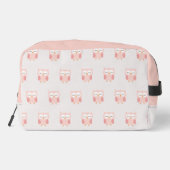 'Pink Owl', schattige & grillige aangepaste meisje Toilettasje (Achterkant)