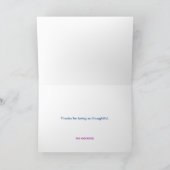 Pink Paars Blue Paw Printerpatroon Bedankt Kaart (Binnen)