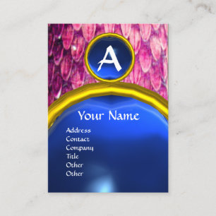 PINK PAARS CROTALUS BLUE SAPPHIRE MONOGRAM Bold Visitekaartje