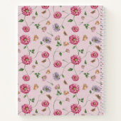 Pink & Paars Floral Vine Baby Journal Notitieboek (Achterkant)