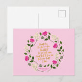 Pink Paars Floral William Shakespeare Briefkaart (Voorkant / Achterkant)