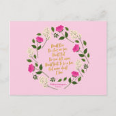 Pink Paars Floral William Shakespeare Briefkaart (Voorkant)