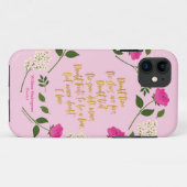 Pink Paars Floral William Shakespeare Case-Mate iPhone Case (Achterkant (horizontaal))
