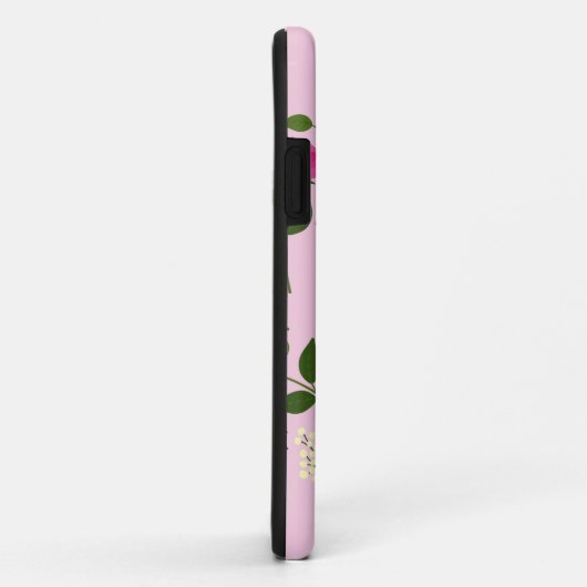 Pink Paars Floral William Shakespeare Case-Mate iPhone Case (Achterkant/rechts)