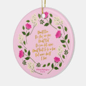 Pink Paars Floral William Shakespeare Keramisch Ornament (Links)