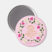 Pink Paars Floral William Shakespeare Magneet (Voorkant / Achterkant)