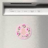 Pink Paars Floral William Shakespeare Magneet (Insitu (Vaatwasser))