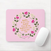 Pink Paars Floral William Shakespeare Muismat (Met muis)