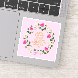 Pink Paars Floral William Shakespeare Sticker
