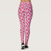 Pink Paars Heart Typografie Valentine Day Legging (Achterkant)