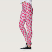 Pink Paars Heart Typografie Valentine Day Legging (Links)