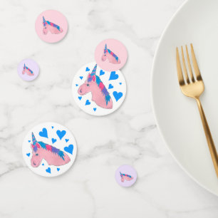 Pink Paars Magical Horse Unicorn Birthday Party Confetti