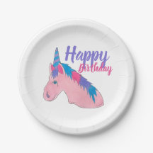 Pink Paars Magical Horse Unicorn Birthday Party