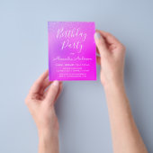 Pink Paars meisje met een ouderdom Flyer (Hand)